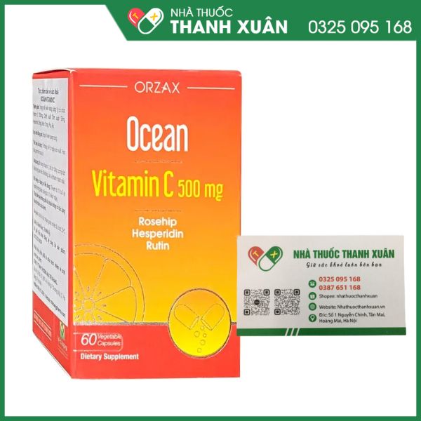 Ocean Vitamin C 500mg Orzax 60 viên - Hỗ trợ tăng sức đề kháng